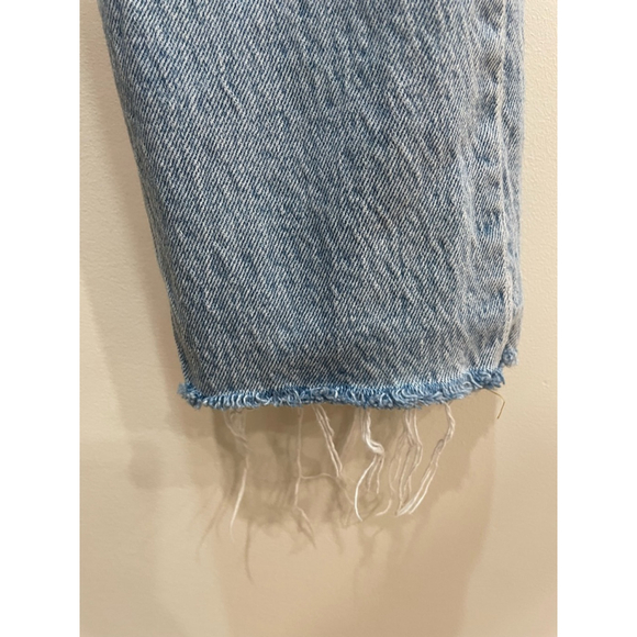 Levi's 501 Slinny Filifome Jeans 28x30 Button Fly High Rise Raw Hem Classic - Picture 2 of 12